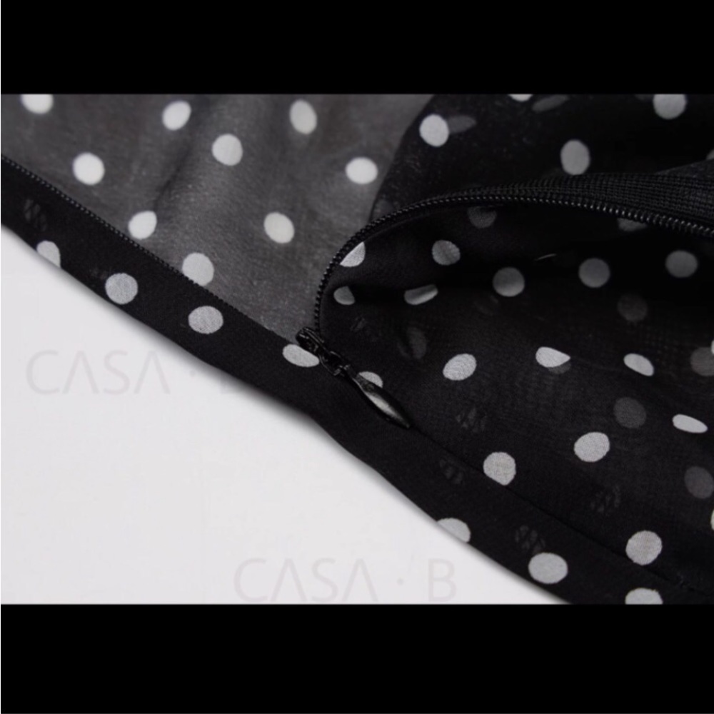 NEW to CASA B💫| Emerson Semi Sheer Polka Dot Maxi Dress - Picture 5 of 9